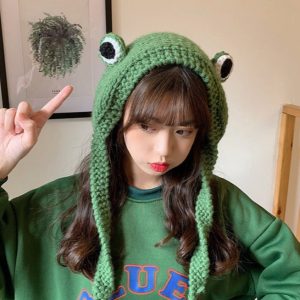 Big Eyes Frog Woolen Hat