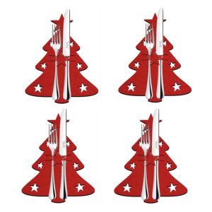 4-Piece Christmas Tree Cutlery Set