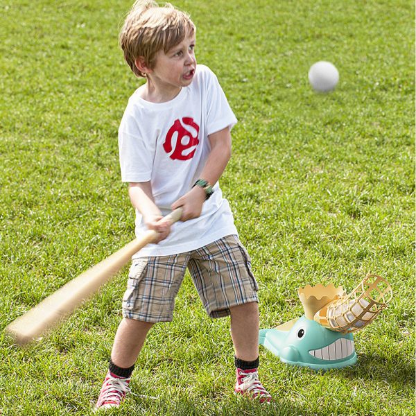 Children'S Baseball Toy Foot Catapult Ball Machine Set