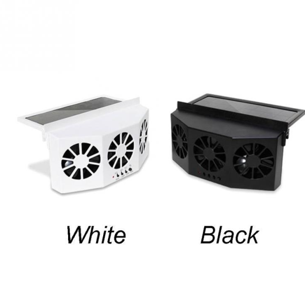 Car Portable Solar Energy Cooling Vent 3 Fans