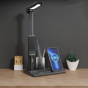 Wireless Charging Desk Lamp Office Desktop Pen Holder