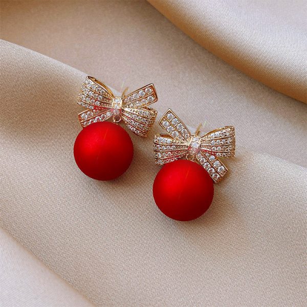 Bowknot Pearl Earrings