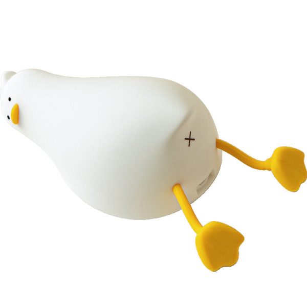 Flat Duck Silicone Night Light Children'S Bedside Table Lamp