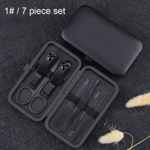 Black Stainless Steel Nail Clipper Tool Set