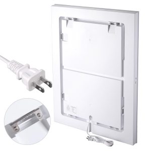 Frameless Bathroom Mirror With Lights Anti Fog Touch Sensor