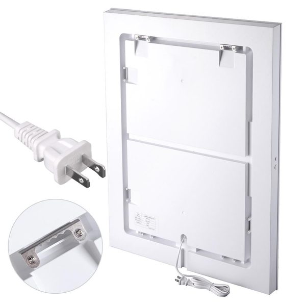 Frameless Bathroom Mirror With Lights Anti Fog Touch Sensor