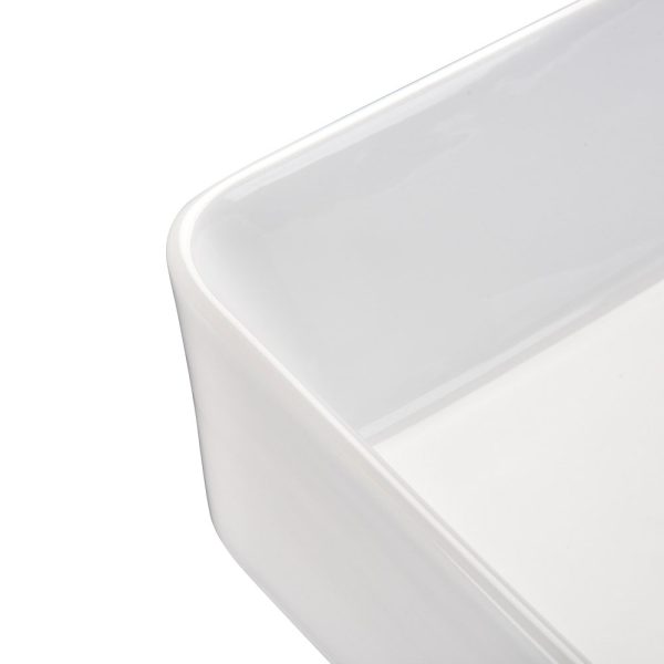 Aquaterior Rectangle Vessel Sink With Popup Drain & Tray 16X12