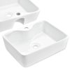 White Vessel Sink Ceramic Raised Sink 19X15