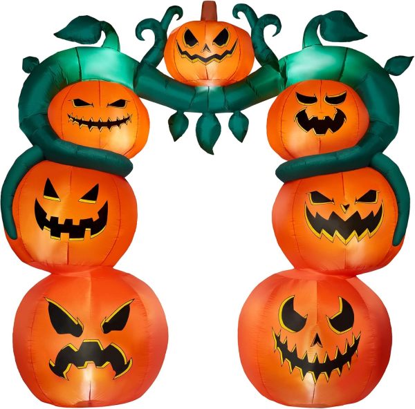 Spirit Halloween 9Ft Light-Up Jack-O'-Lantern Inflatable Archway Decoration