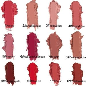 12 Color Cream Texture Lipstick Waterproof.