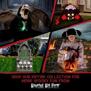 Haunted Hill Farm 8-Ft. Grim Reaper Tombstone Arch Blow Up With Lights, Outdoor Halloween Inflatable Decoration For Walkway, Lawn And Yard, Giant Spooky Holiday Decor