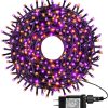 Kemooie 500 Led Halloween Lights, 164Ft 8 Lighting Modes Plug In Waterproof Fairy Lights For Outdoor Tree Lights Party Garden Balcony Halloween Decorations(Purple And Orange)