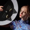 Hand Made Folding Japanese Cat Fan