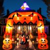 12Ft Halloween Inflatables Pumpkin Archway, Blow Up Halloween Decorations Outside Scary Halloween Entrance Arch With Built-In Blower & Leds, Giant Pumpkin Archway Outdoor Decor For Lawn Yard Made In