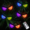 [Timer & 8 Modes] Halloween Eyeballs String Lights, Battery Operated Spooky Flashing Eyes Lights Outdoor Indoor, Color Eyeball Lights Halloween Decorations For Room Yard Graveyard Garden Party