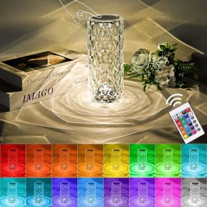 Touch Control Rose Crystal Lamp