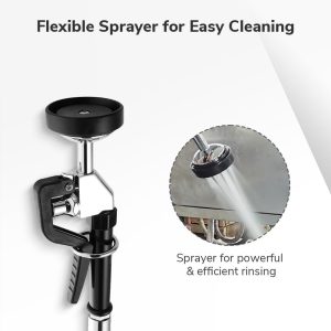 Commercial Pre-Rinse Faucet With Sprayer Wall Mount Tilt Add-On