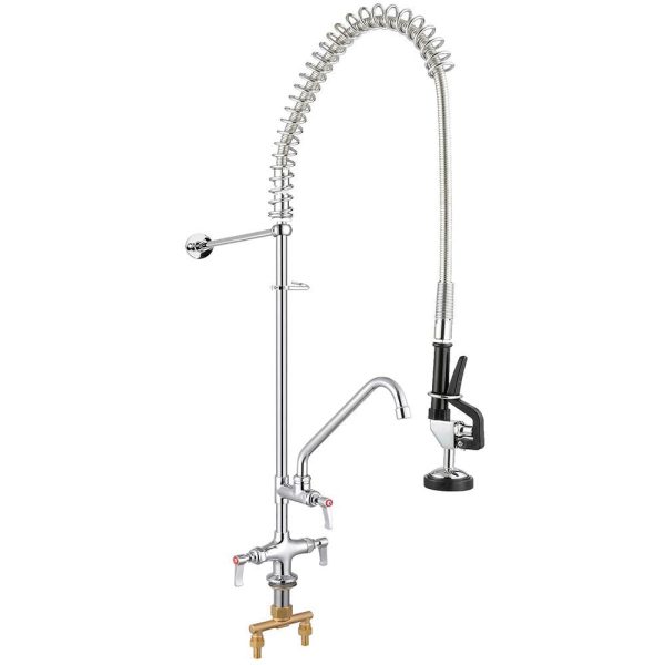 Commercial Pre-Rinse Faucet With Sprayer Deck Mount