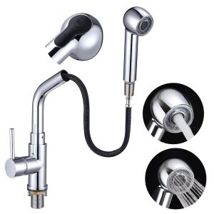 Aquaterior Kitchen Faucet With Sprayer Pull-Out Stainless Steel 13