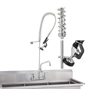 Commercial Pre-Rinse Faucet With Sprayer Wall Mount