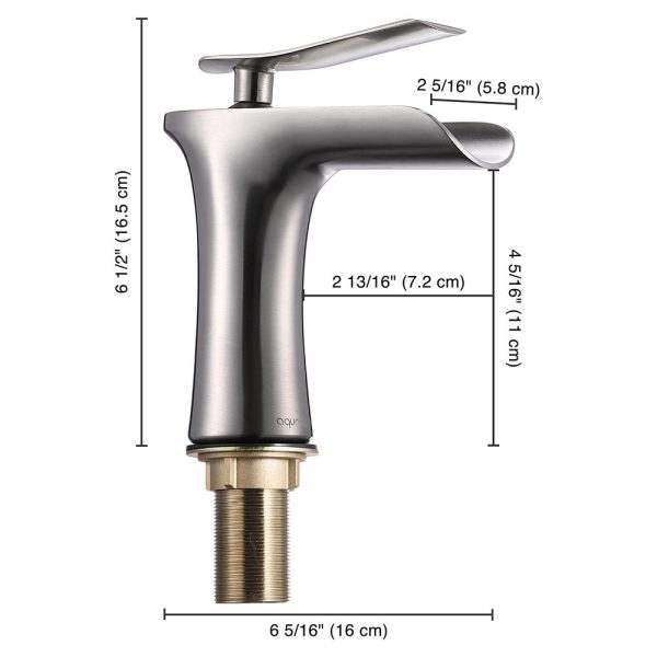 Aquaterior Waterfall Bathroom Faucet Single Handle & Cold 6.5H