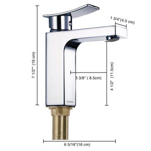 Aquaterior Bathroom Faucet Single Handle Square & Cold 7.5H