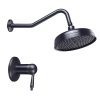 Wall Mounted Rain Shower Faucet & Handle Oil Rubbed Bronze