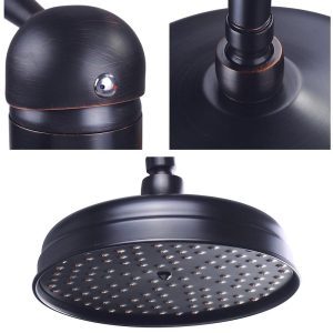 Wall Mounted Rain Shower Faucet & Handle Oil Rubbed Bronze