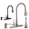 Aquaterior Pull-Down Kitchen Faucet Single Handle W/ Soap Dispenser