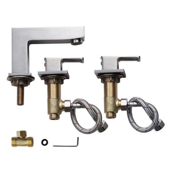 Aquaterior Widespread Bathroom Faucet 2-Handle 4H