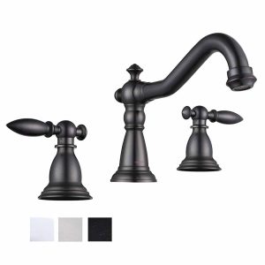 Aquaterior Widespread Bathroom Sink Faucet 2-Handle 6H