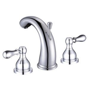 Aquaterior Widespread Bathroom Sink Faucet 2-Handle W/ Drain 4.7H