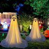 Dazonge 2 Packs Halloween Decorations Outdoor, Spooky Ghost Halloween Decor With String Lights Battery Operated, Easy To Assemble Ghost Decorations For Front Porch Yard