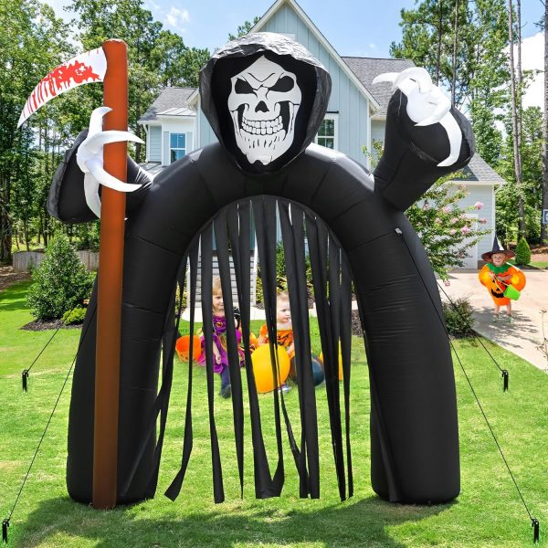 10Ft Halloween Inflatables, Inflatable Archway With Built-In Lights, Halloween Blow Up Decorations Arch, Halloween Party Indoor Outdoor Garden Lawn Yard Festival Celebration Decor