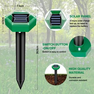 Solarguard Ultrasonic Mole Repellent 4 Pcs Pack