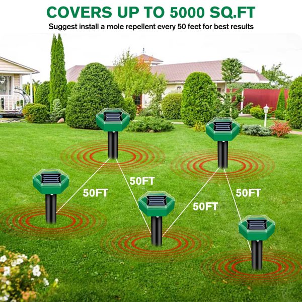 Solarguard Ultrasonic Mole Repellent 4 Pcs Pack