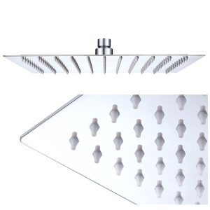 Rain Shower Head 304Stainless Steel Square Top Spray 12