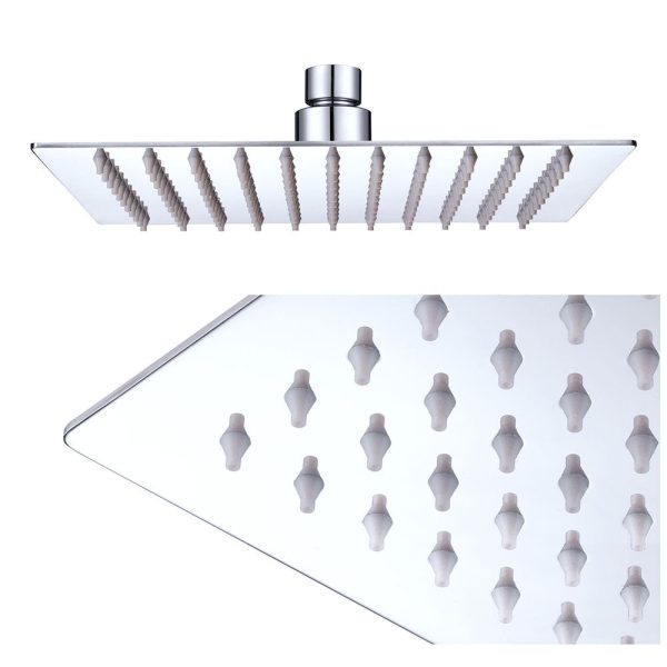 Rain Shower Head 304Stainless Steel Square Top Spray 8