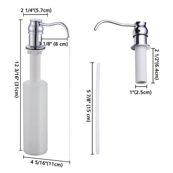 Aquaterior Soap Dispenser For Kitchen Sink Liquid 13.5Oz