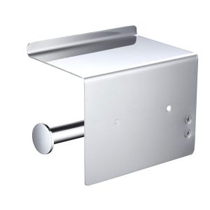 Toilet Roll Holder With Shelf Wall Mounted Stainless Steel