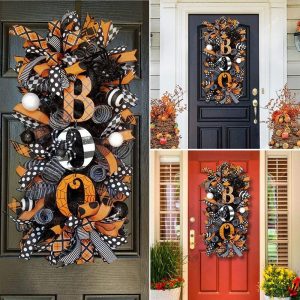 Halloween Swag Wreath Fall Wreath-