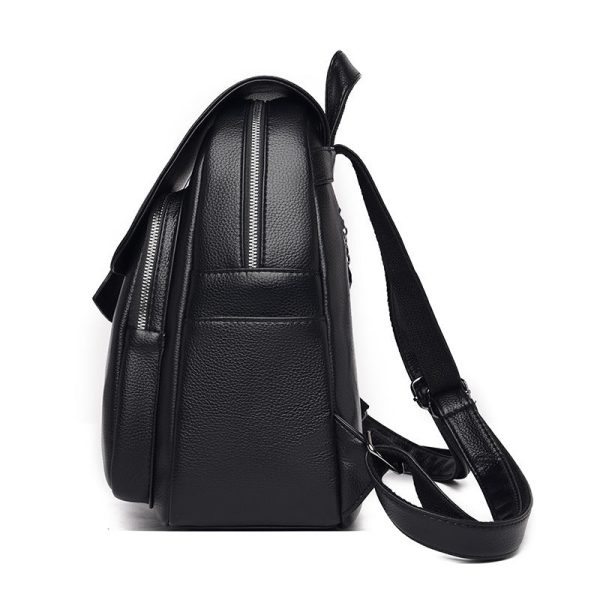 Fashion Soft Leather Casual Backpack