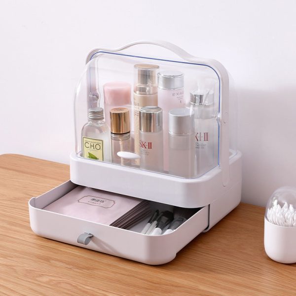 Desktop Transparent Dust-Like Portable Cosmetics Storage Box