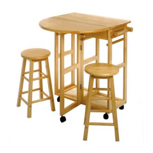 Ultimate Portable Kitchen Island Breakfast Bar Table Set