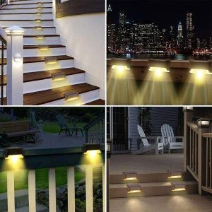 Led Solar Lamp Path Staircase Outdoor Waterproof Wall Light