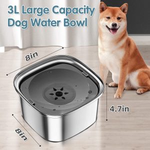 Splashshield Spill Proof Water Bowl For Large Dogs