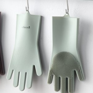 Thickened Silicone Dishwashing Brush Glove