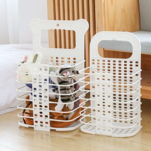 Foldable Laundry Storage Basket With Handle