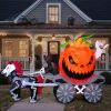 Joiedomi 8 Ft Halloween Inflatables Outdoor Decorations，Halloween Inflatable Carriage With Build-In Leds Halloween Blow Up For Yard, Halloween Party Decoration Halloween Decor Outside