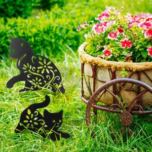 Black Cat Decorative Metal Garden Decorative Statues